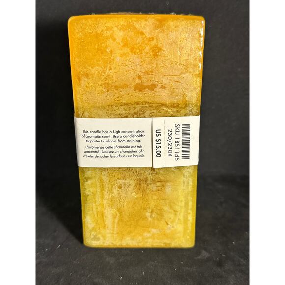 NOS VTG Pier 1 Ginger Peach Mango Tea scented colonnade candle; 3x6; DISC - Picture 2 of 4